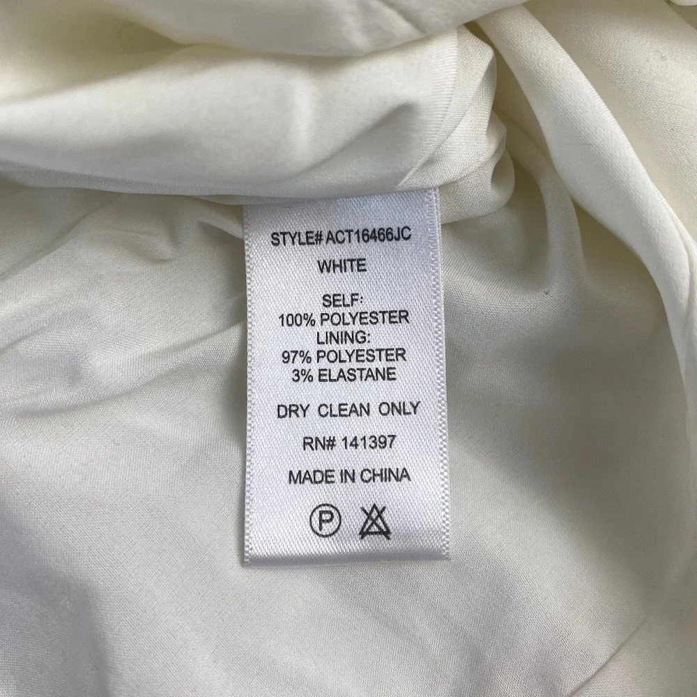 ASTR Ruched Short Puff Sleeve Top in White Size S